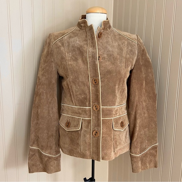 le chateau Jackets & Blazers - Vintage Le Chateau Y2K 70s Style Suede Leather Jacket Women’s Size Medium